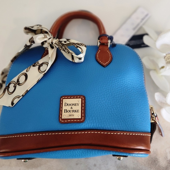 New With Tags! Gorgeous blue convertible Dooney & Bourke bag! Stunning color. - Picture 4 of 16
